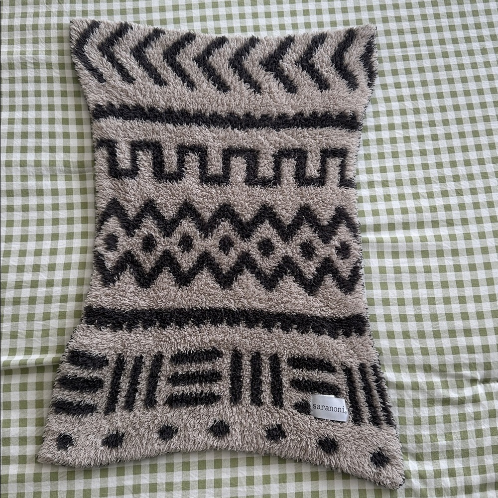 Gray and Black Kids Blanket